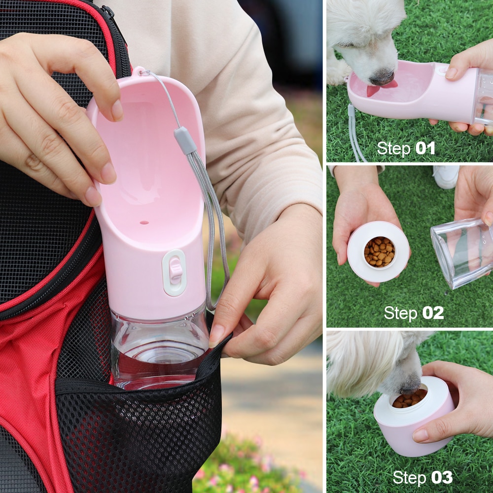 Portable Pet Dog Water Bottle For Dogs Cats Travel Pu Fugo Best