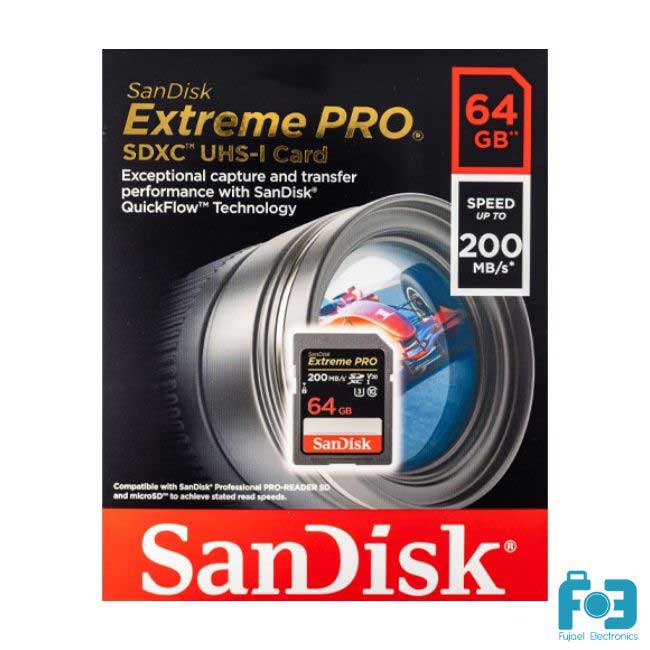 SanDisk Extreme PRO 64GB 200mbps SDXC UHSI Memory Card Fujael