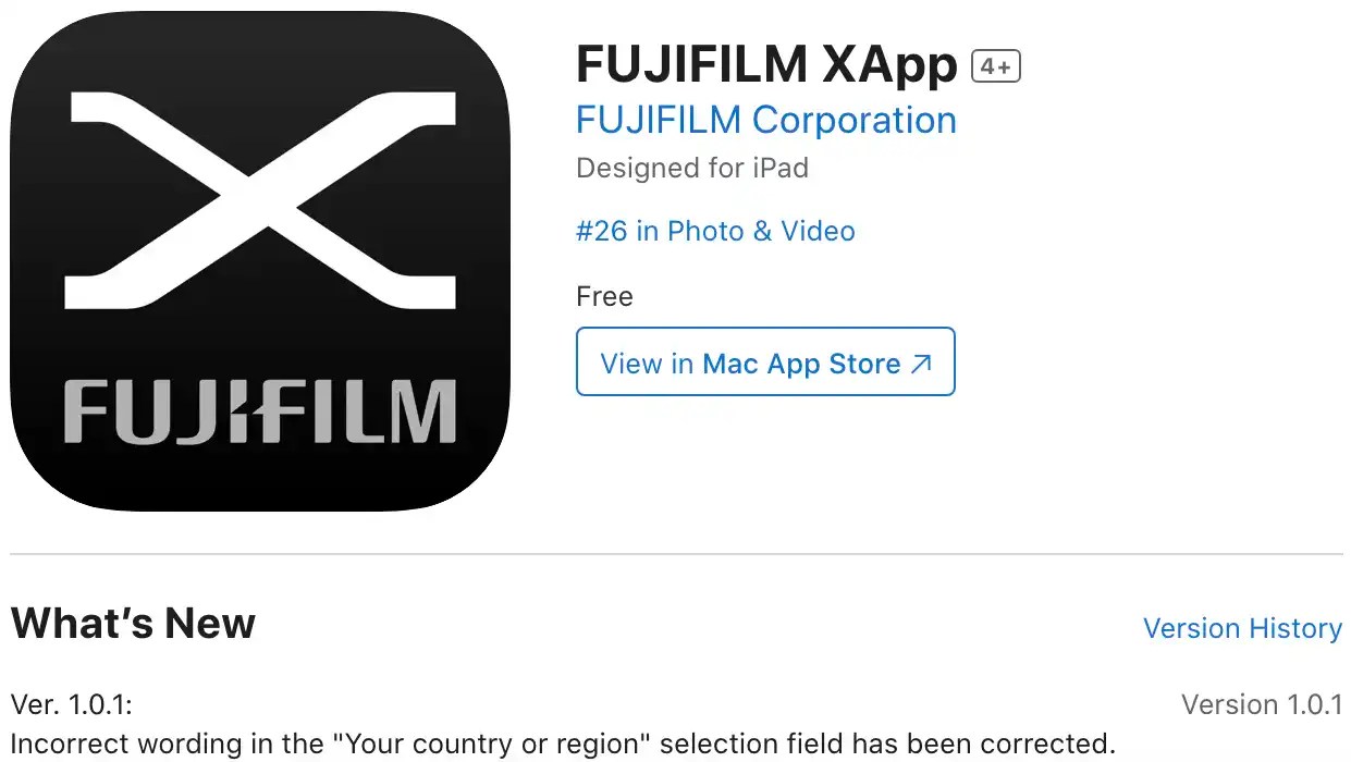 Fujifilm XApp Returns to App Stores Fuji Addict