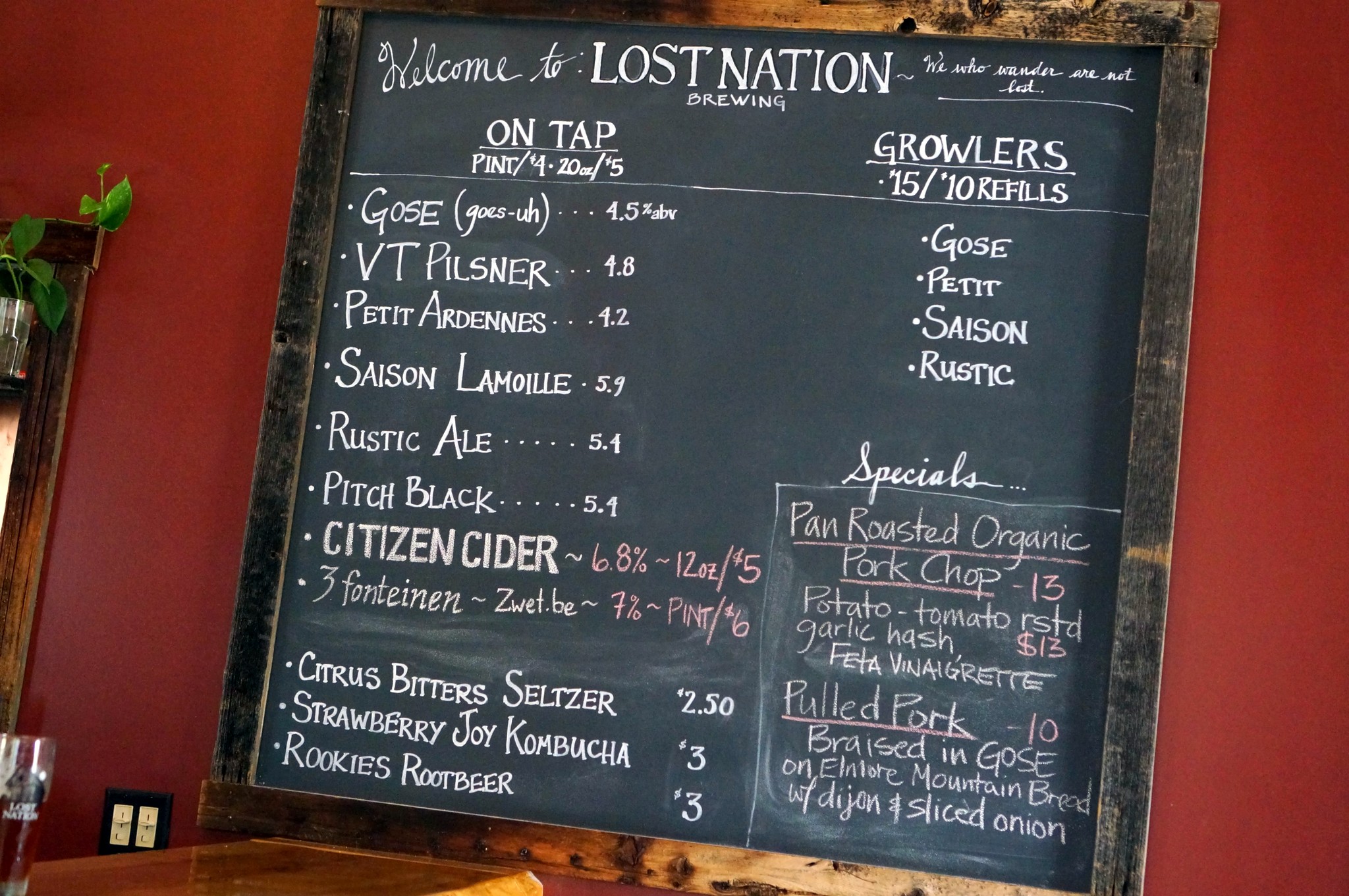 Lunch at Lost Nation Brewery Morristown, VT matthew 'fuj' scher