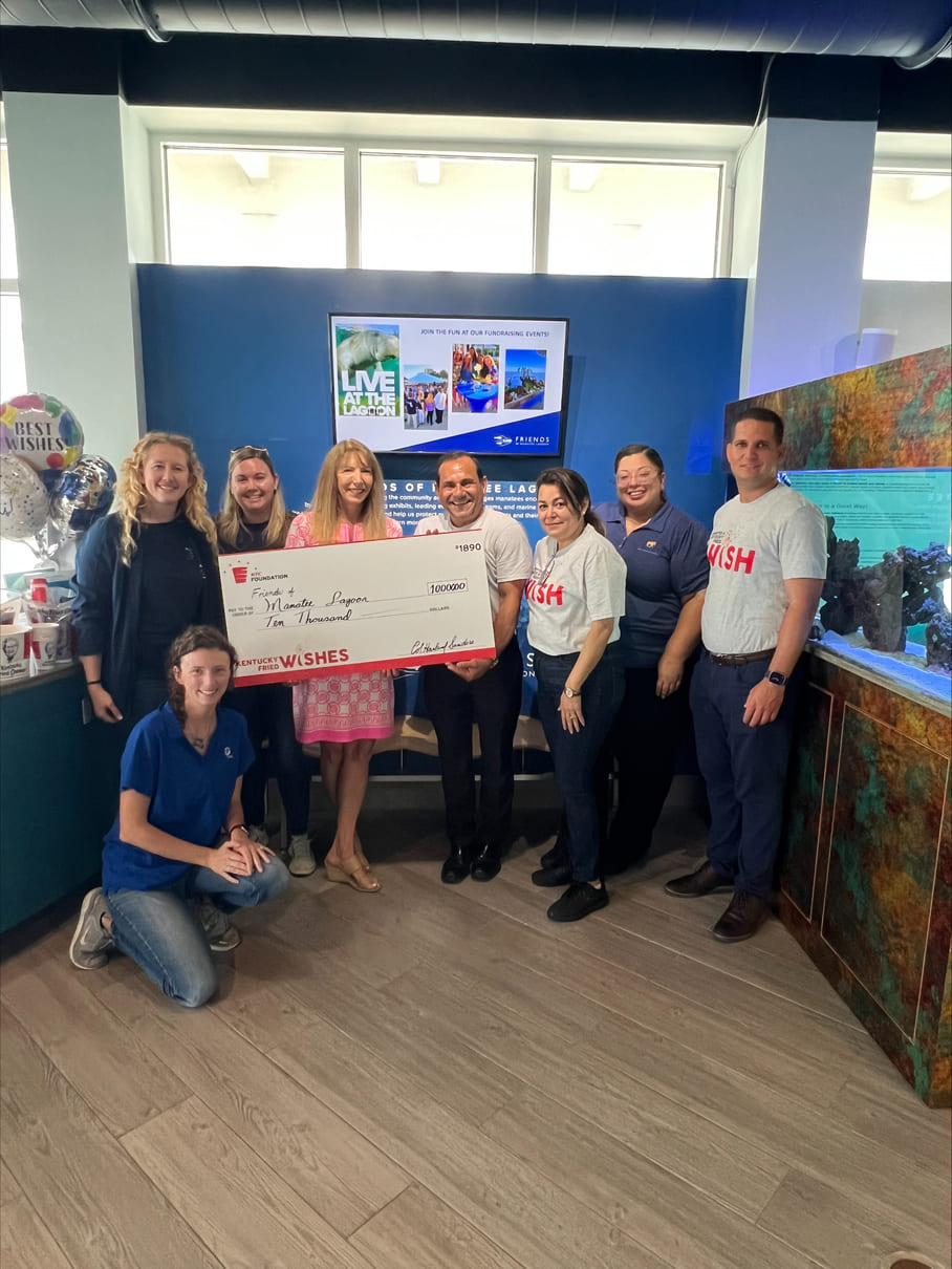 Fulenwider Presents Check to Friends of Manatee Lagoon Fulenwider