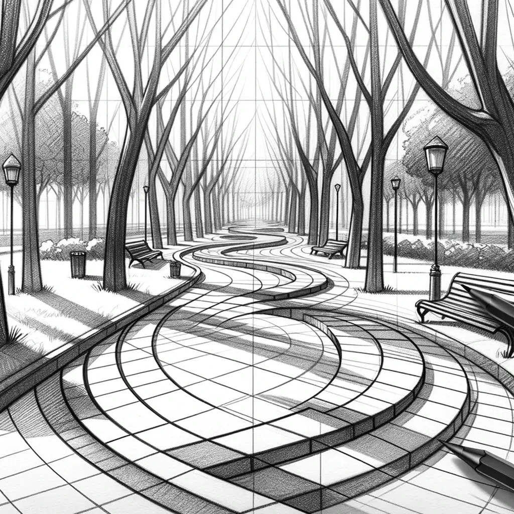 Landscape Perspective Drawing At Getdrawings Free Download Free Online