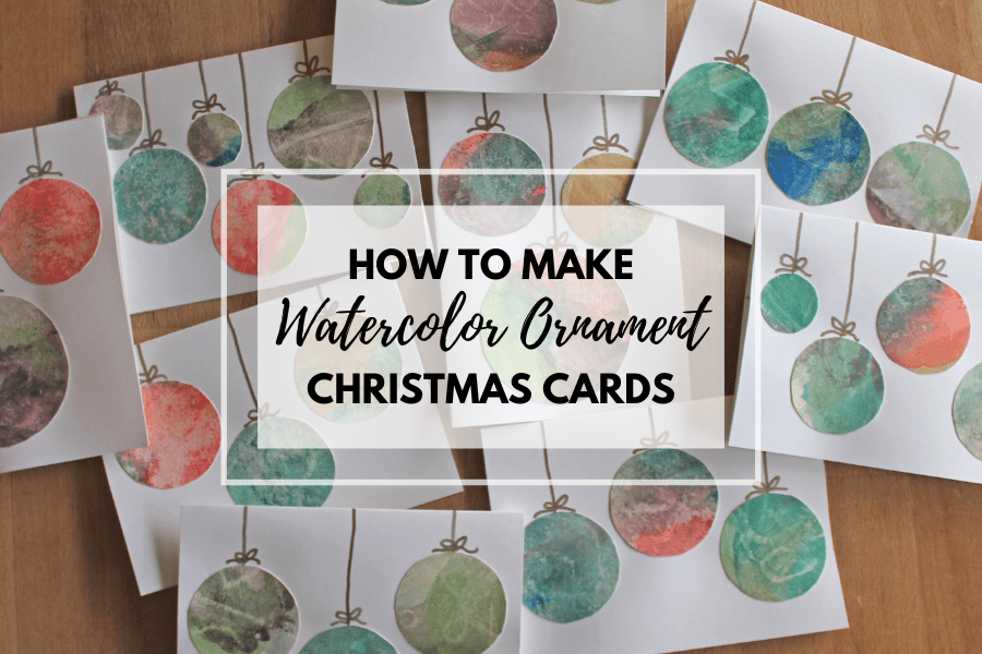 How to Make Watercolor Ornament Christmas Cards Full Bloom