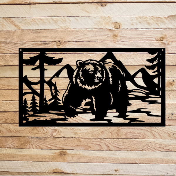 Metal Bear Panel Art Fuller's Fabrication