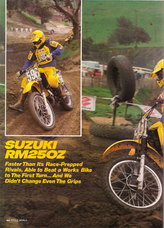 Cycle World RM250Z Test July 1982 Download Full Floater Suzuki RM