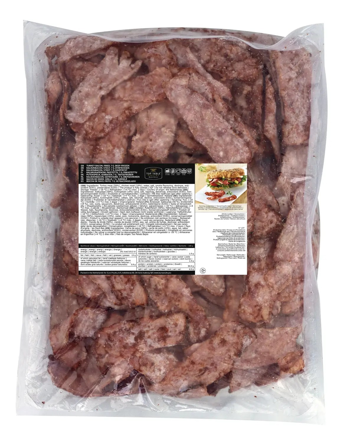 Bacon kalkun stegt Halal Fullhouse