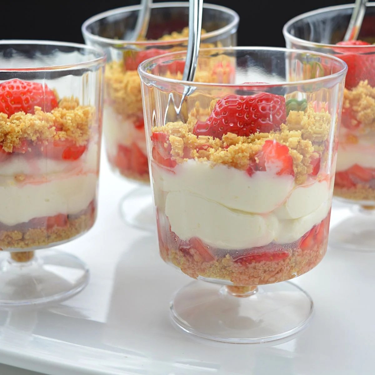 No Bake Strawberry Cheesecake Cups Full Kitchen Recipes