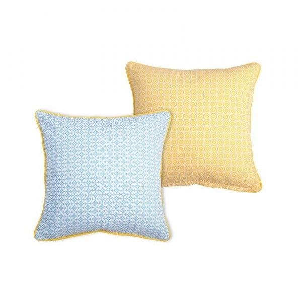 Coussin Jaune Et Bleu Jaune Moutarde Et Bleu Marine Deco