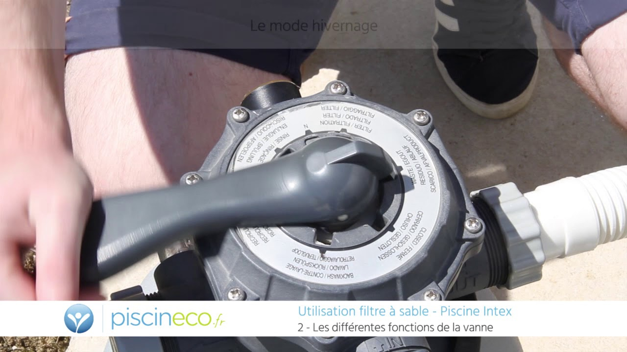 [Tuto] Utiliser Un Filtre À Sable Intex Position Vanne Et