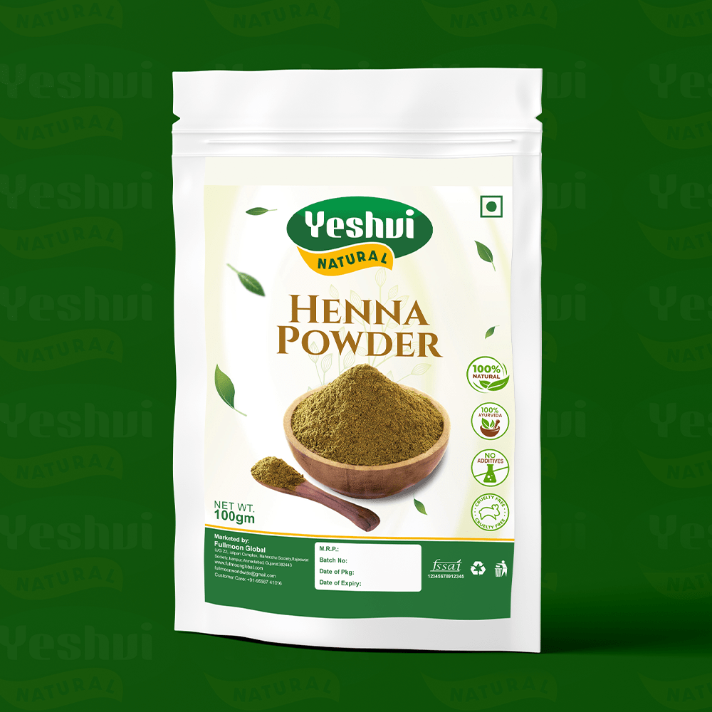 Fullmoonglobal Henna Powder Natural Hair and Skin Colorant