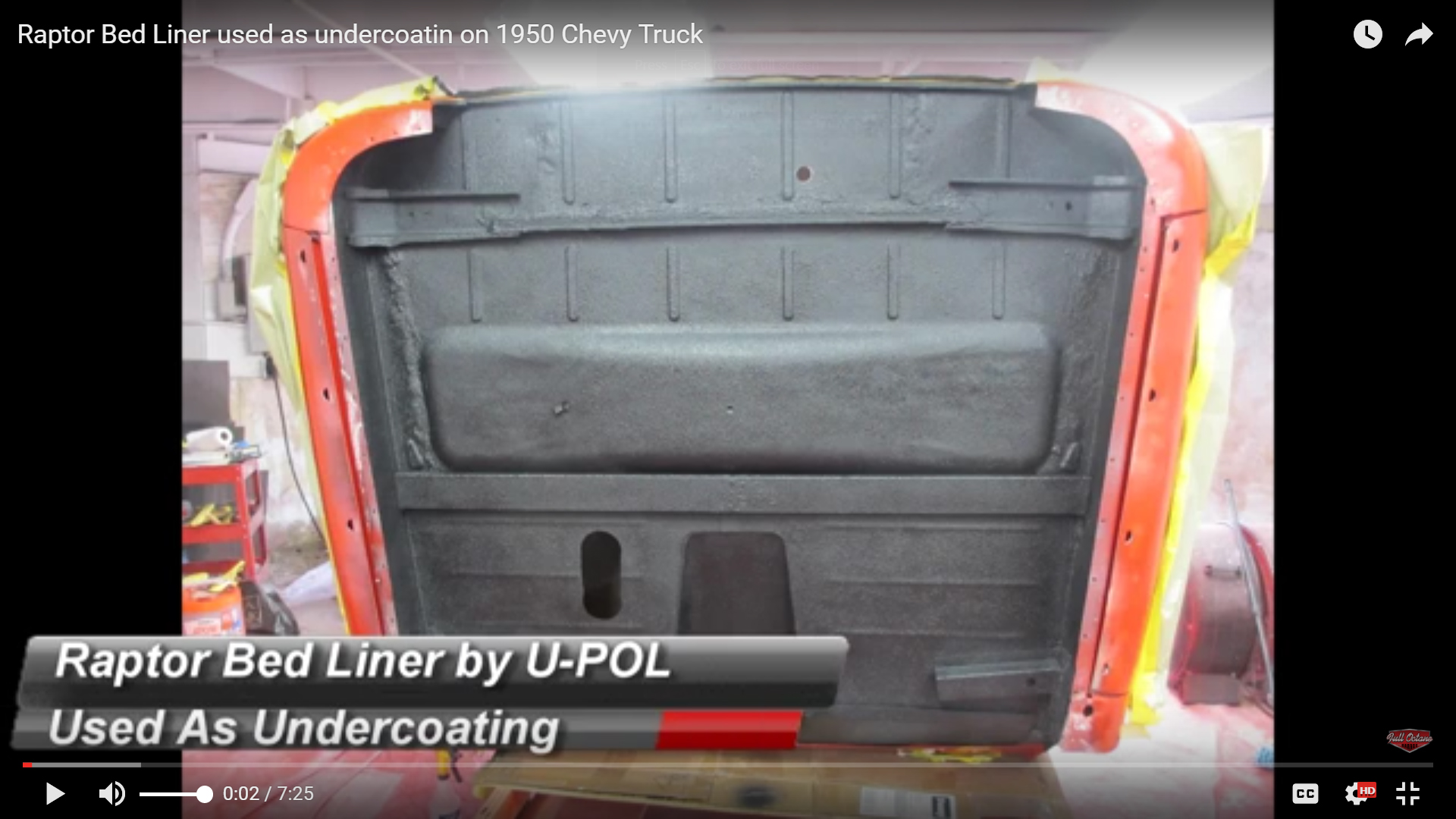 Raptor Bed Liner used as undercoating on a 1950 Chevy Truck (Raptor by