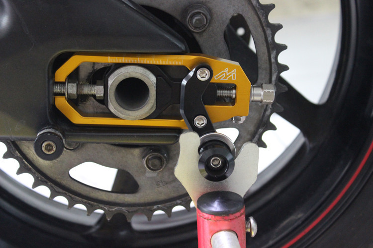 Motorcycle Chain Adjuster with Swing Spool Chain Tensioner For KAWASAKI