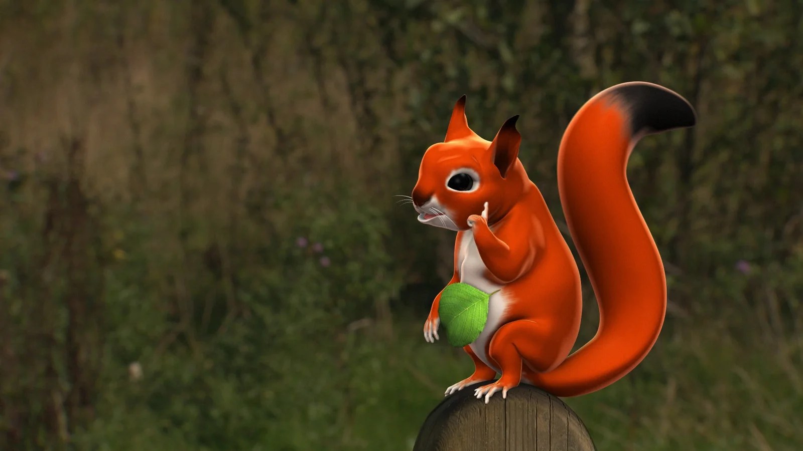 Pip the squirrel 3D animated series • Full Rotation