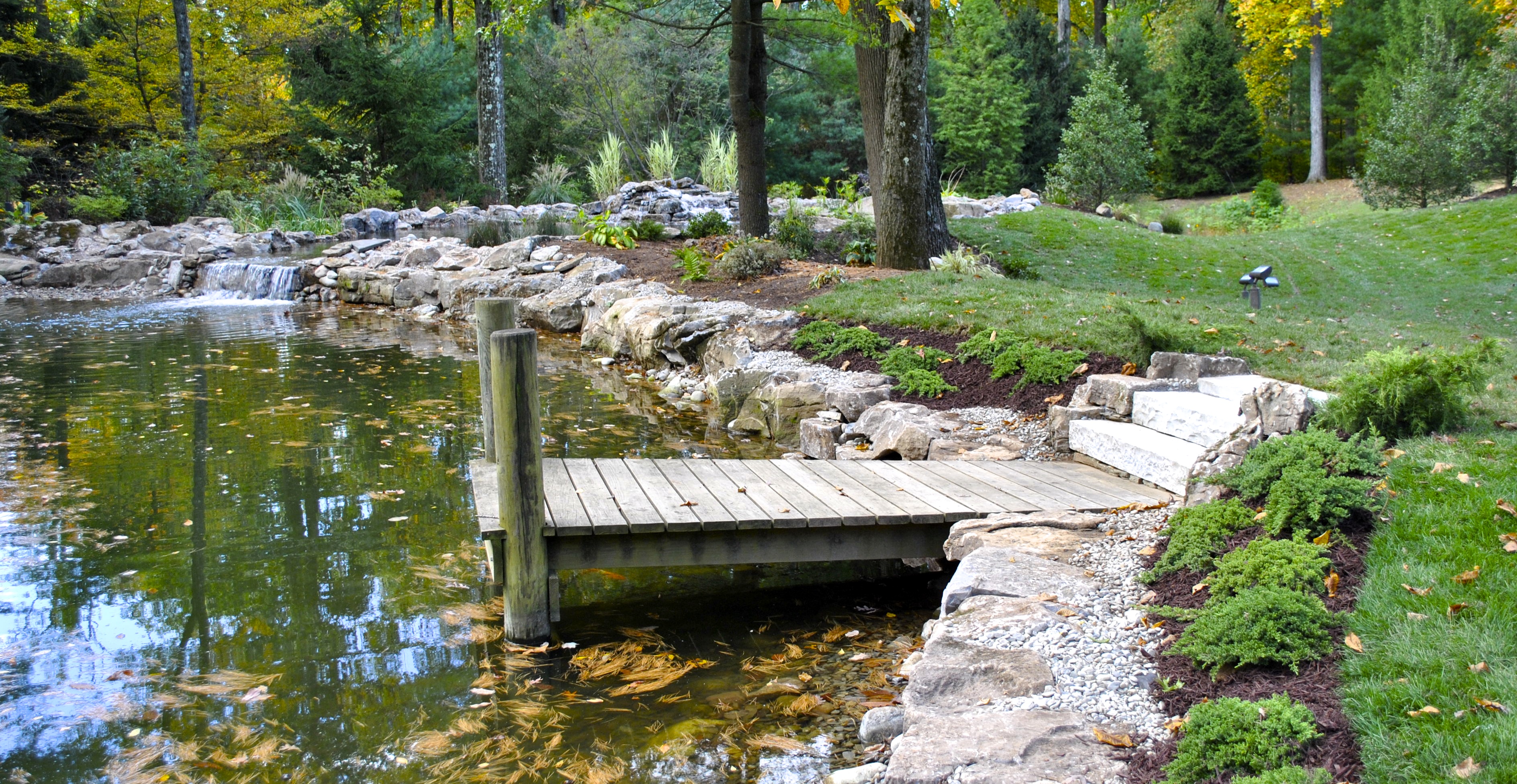 water garden koi pond installation project in Princeton New Jersey