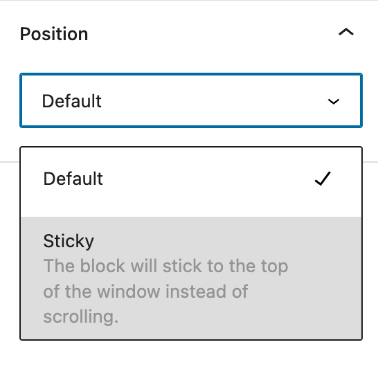 How to create a sticky header with a group block Full Site Editing