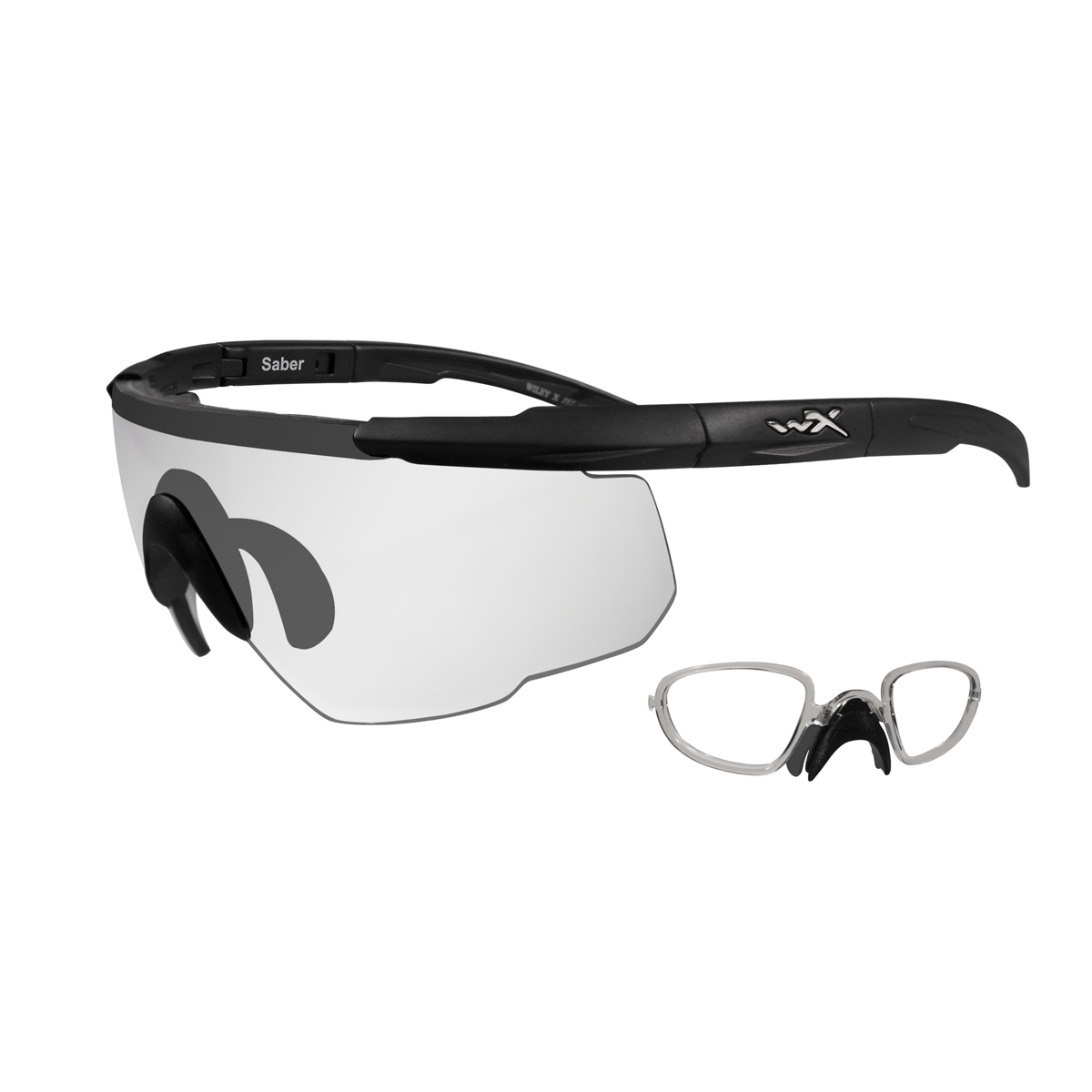 Wiley X Saber Advanced Safety Glasses w/ RX Insert Matte Black Frame