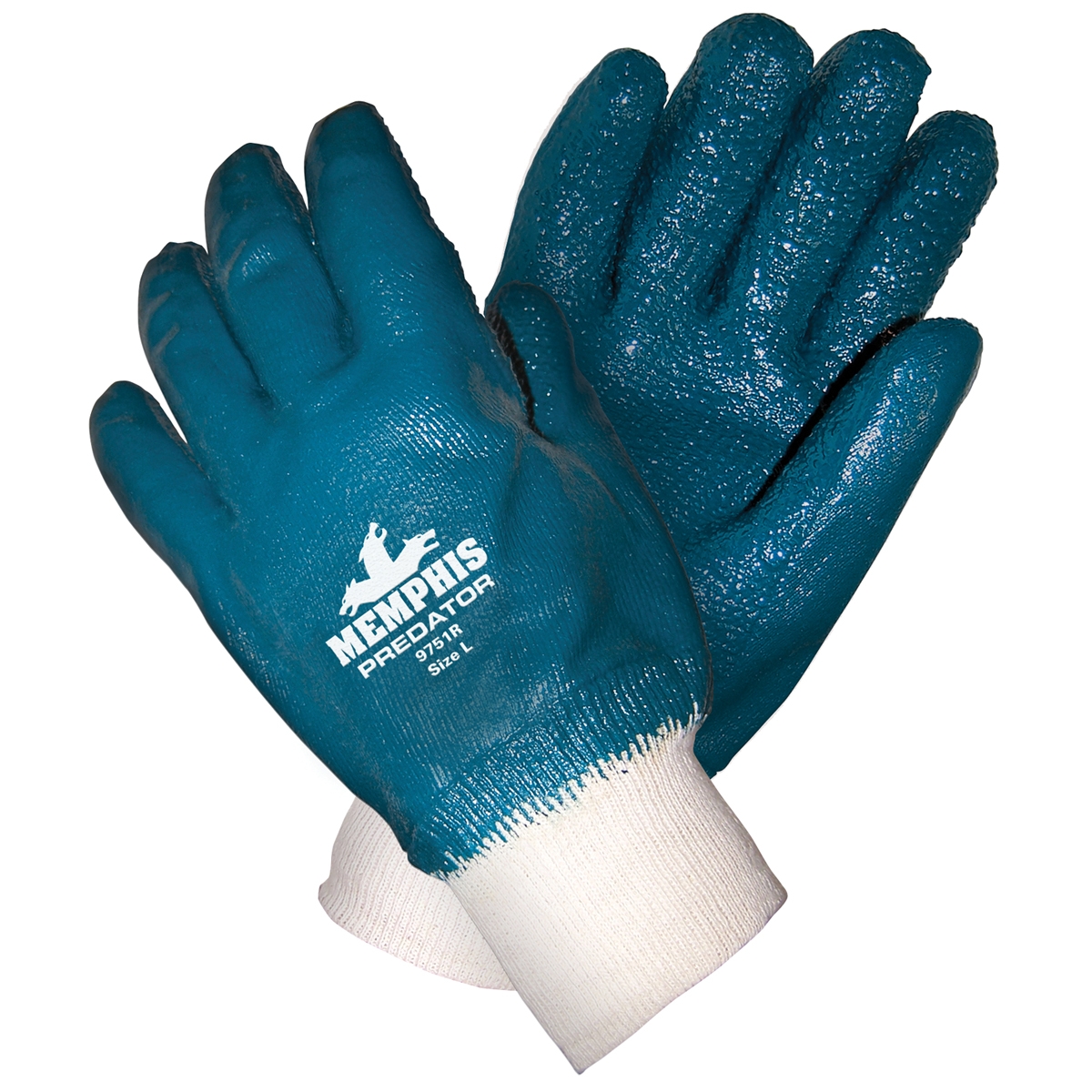 Memphis 9751R Predator Fully Coated Nitrile Gloves Rough Finish