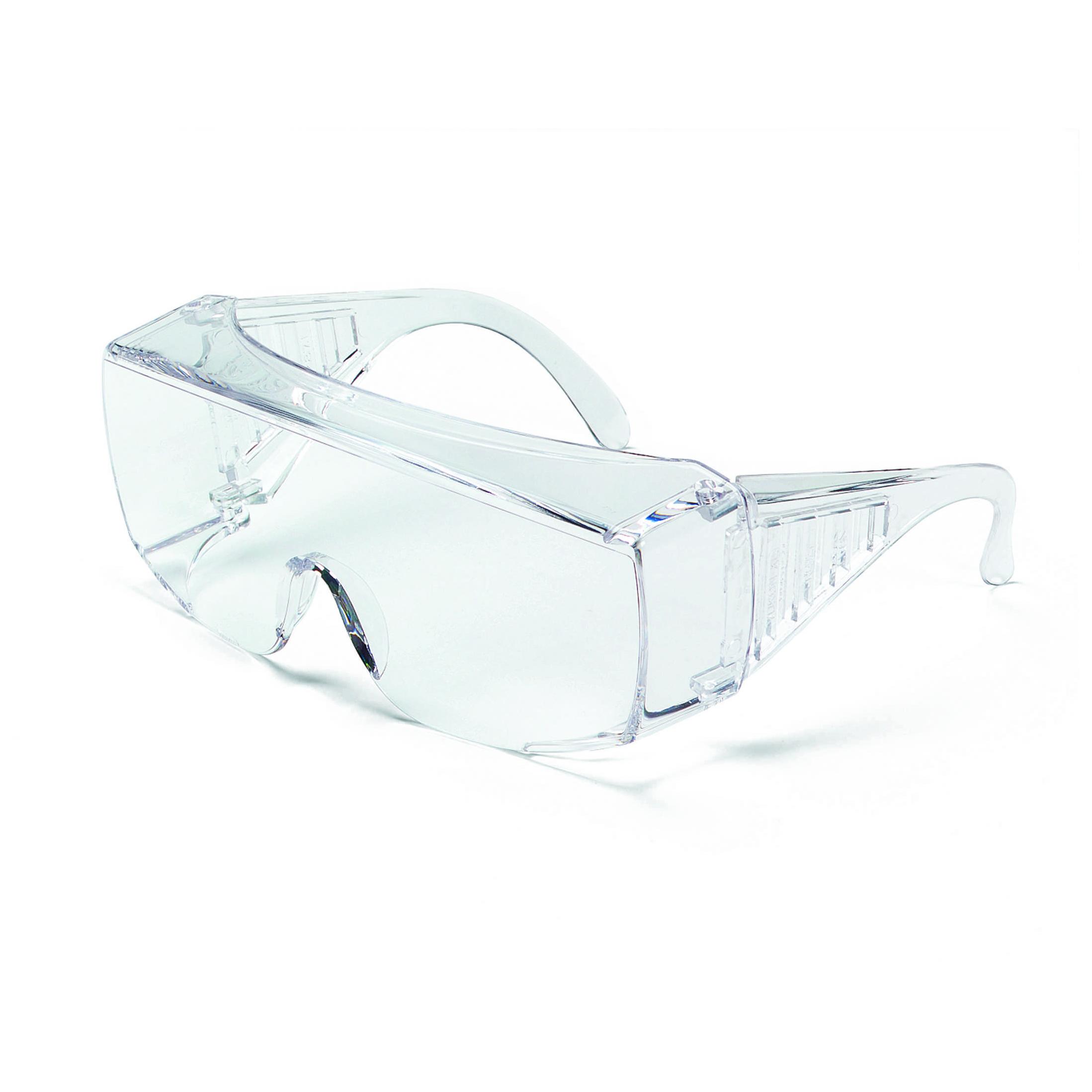 Crews Yukon XL Safety Glasses Clear Uncoated Lens Fits Over