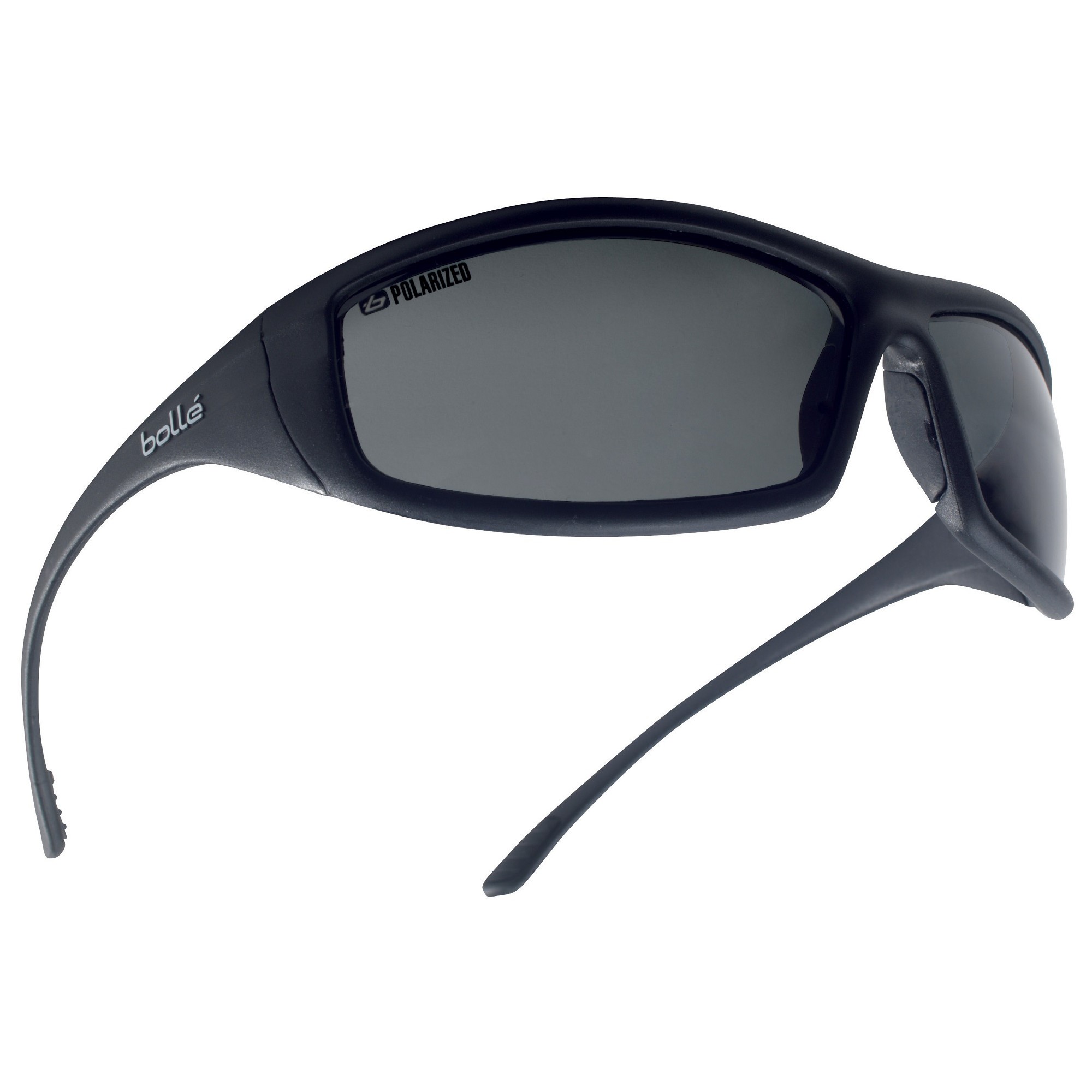 Bolle 40065 Solis Safety Glasses Black Temples Grey Polarized Lens