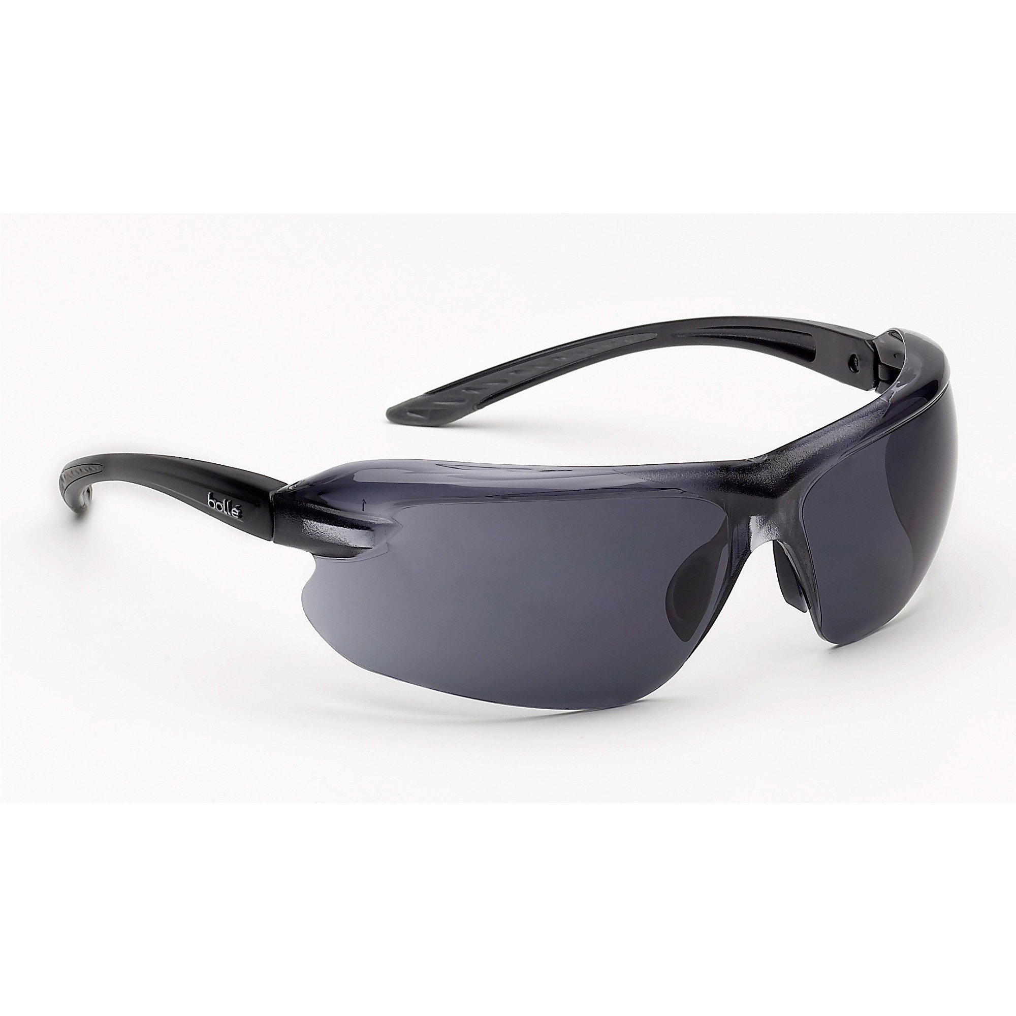 Bolle 40182 IRIS Safety Glasses Black/Grey Temples Smoke AntiFog