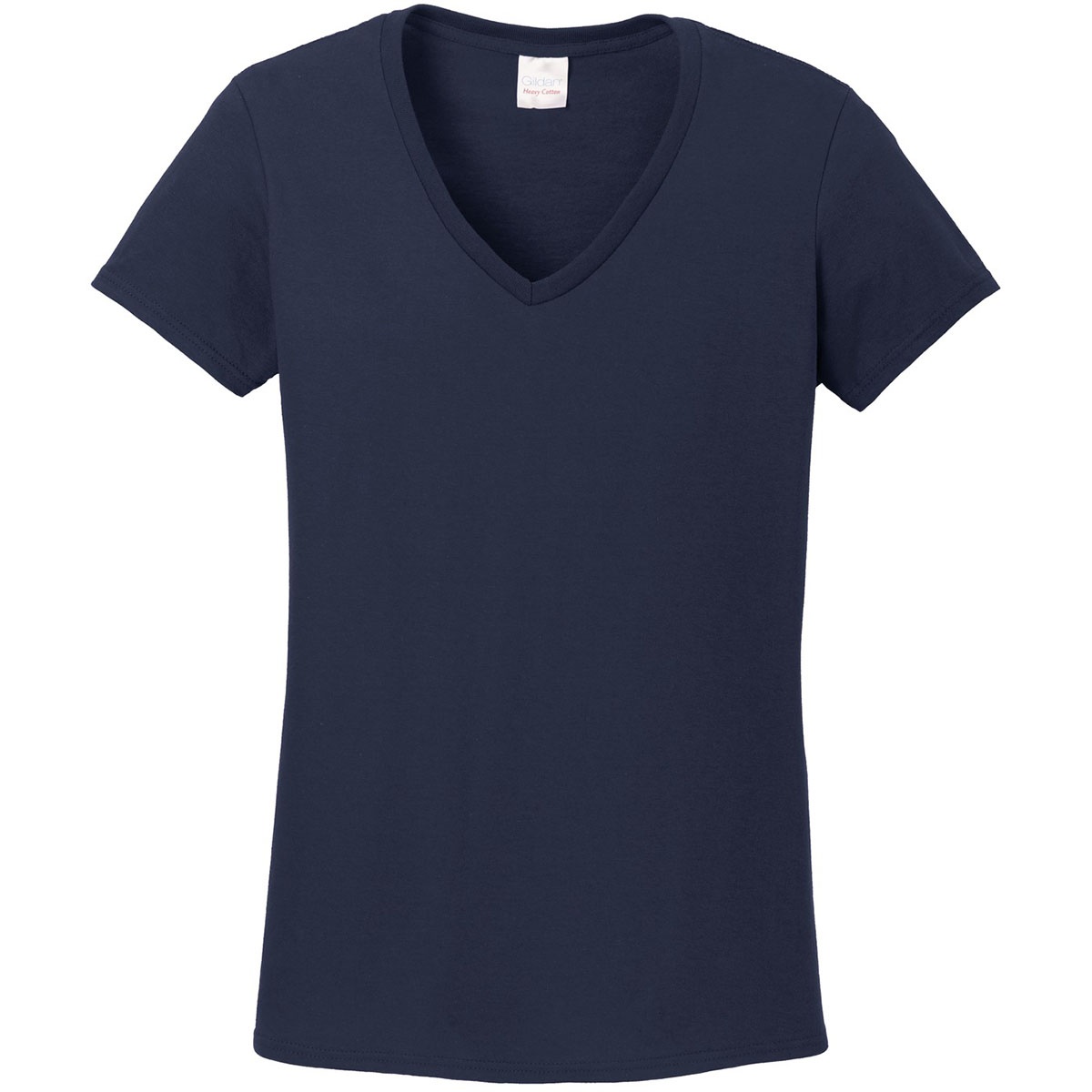 Gildan 5V00L Ladies Heavy Cotton VNeck TShirt Navy