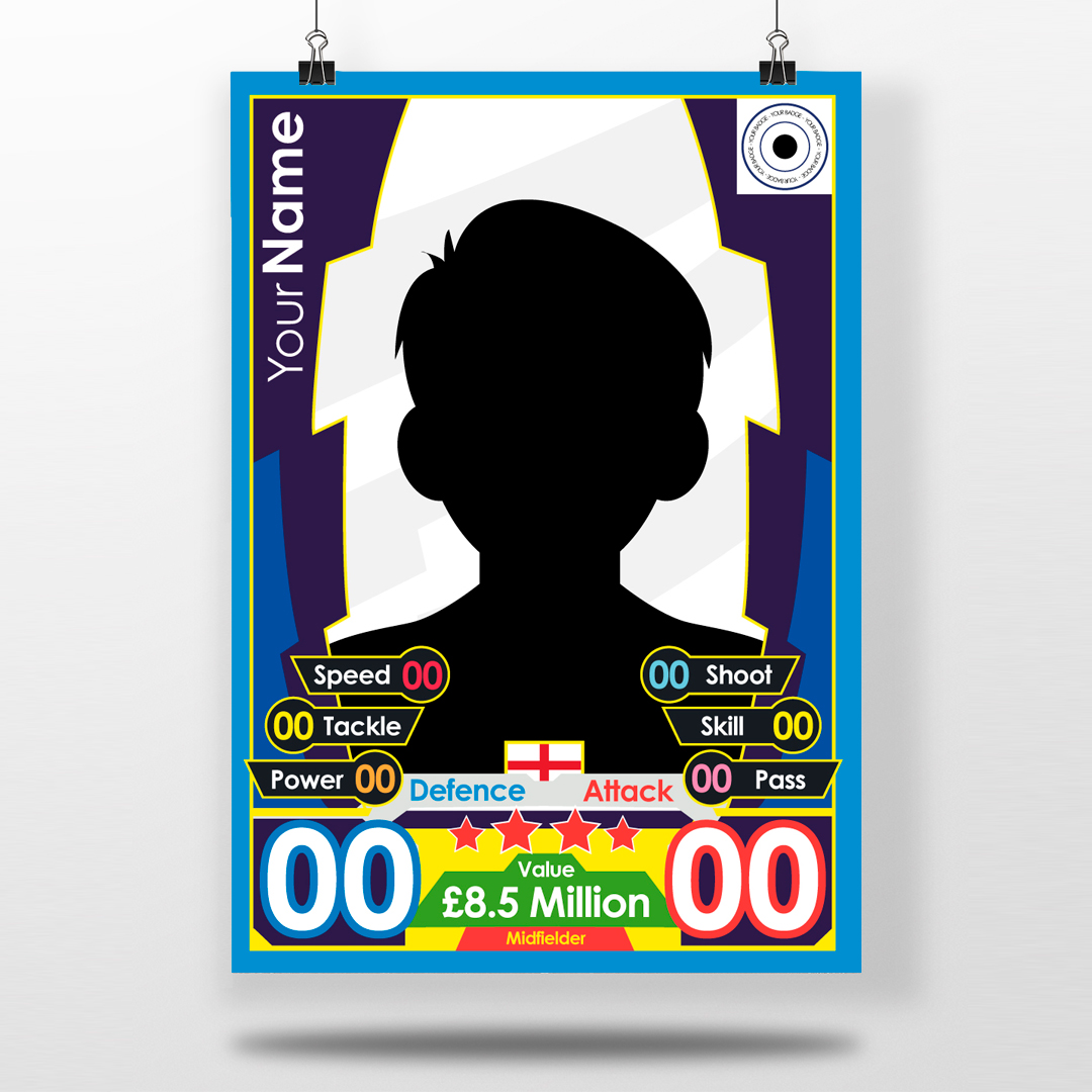 Match Attax Fully Customised Poster Football Gifts, Football Posters & Personalised Football