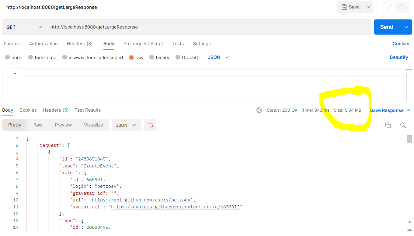 How to consume a large response using Spring Client? The Full