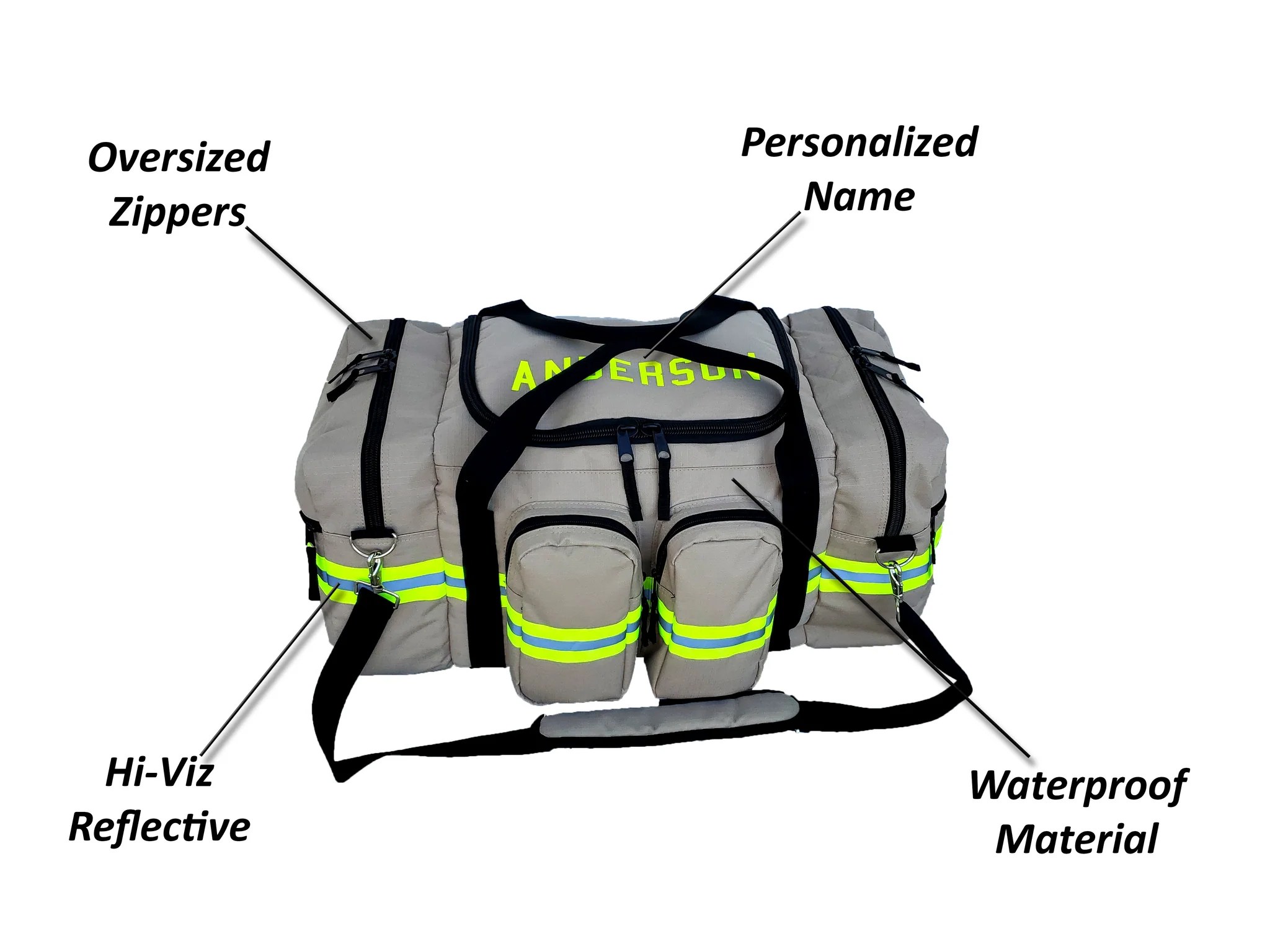 Firefighter Personalized Station Duffle Gym Bag Fully Involved Stitching