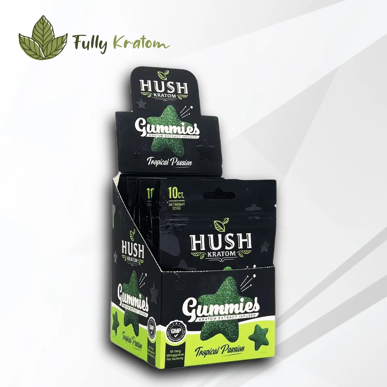 Buy Hush Infused Kratom Extract Gummies Display Box Fully Kratom