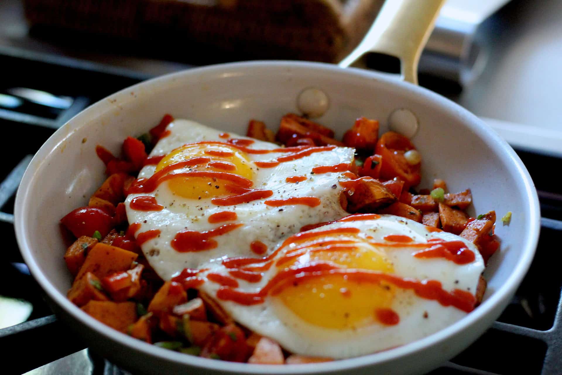 Roasted Sweet Potato Salsa Breakfast Skillet Fully Mediterranean