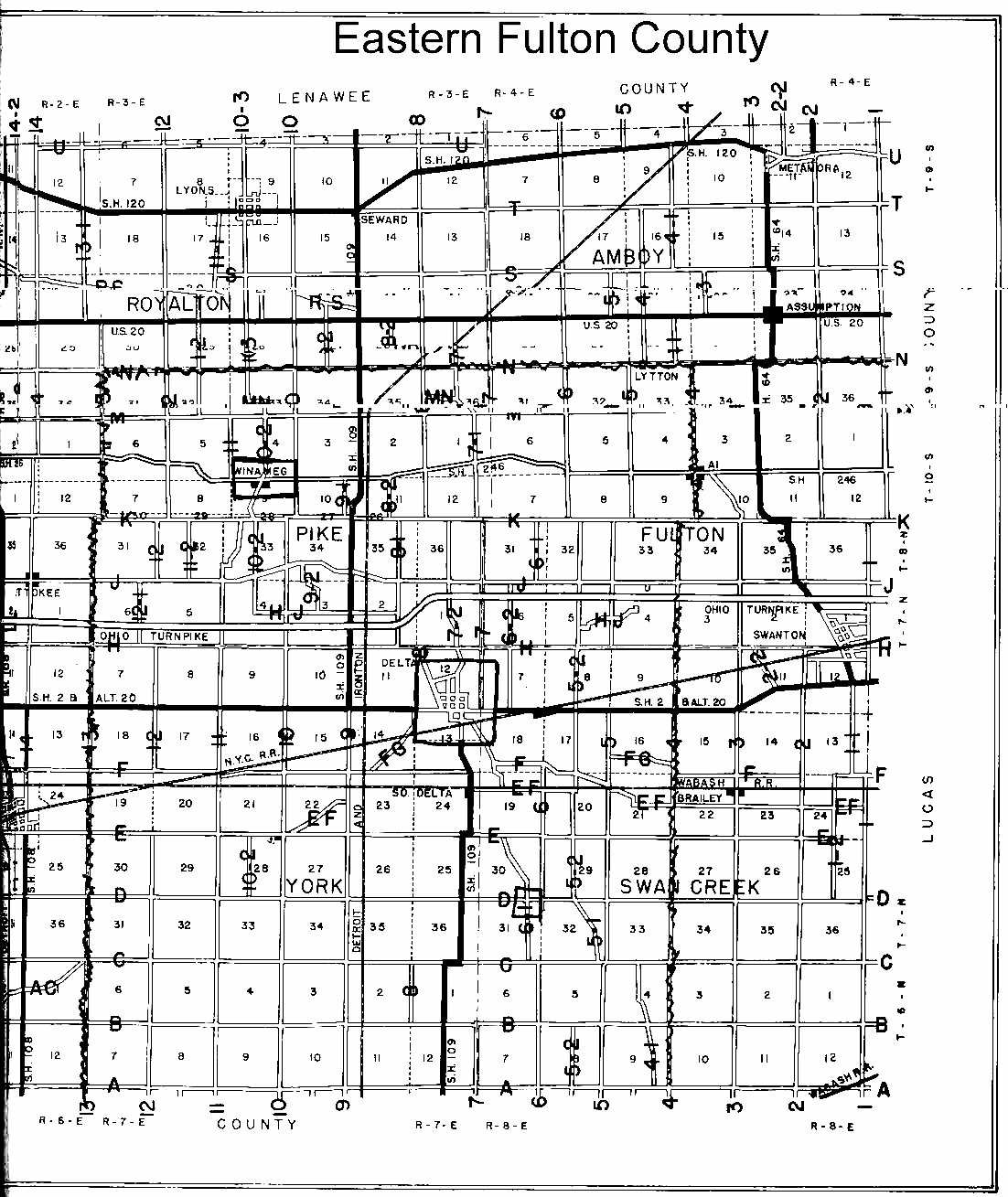 Fulton County Maps of the western and eastern sections