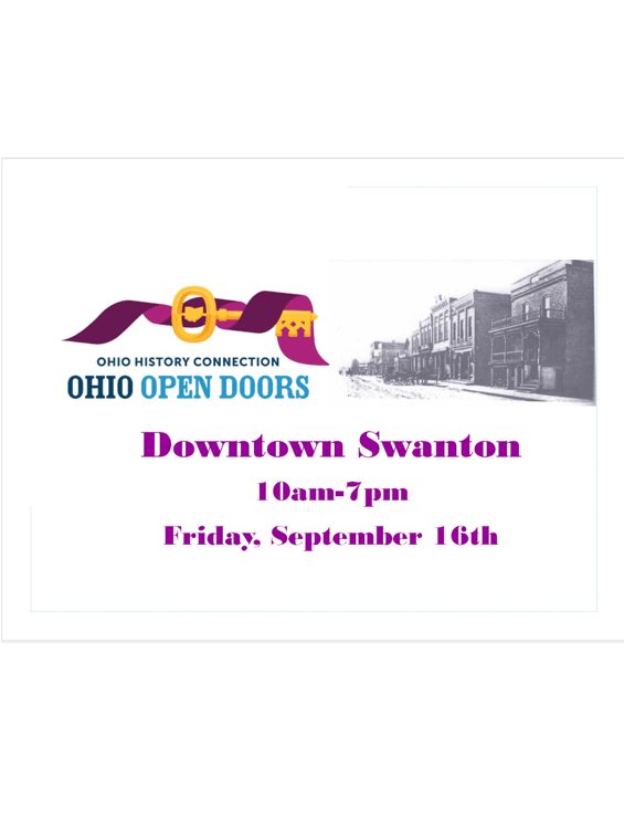 Press Release Swanton Historical Society 9/8/22 Fulton County Ohio