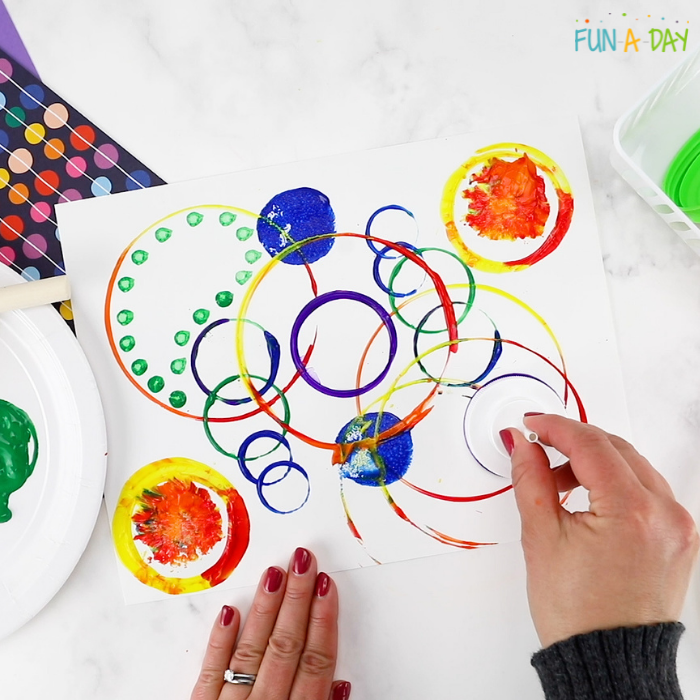 Circle Painting Process Art for Kids FunADay!