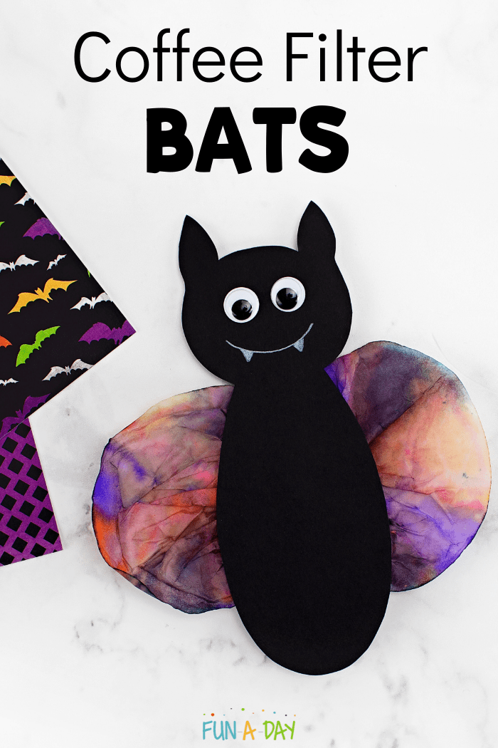 Coffee Filter Bats Craft for Preschool FunADay!