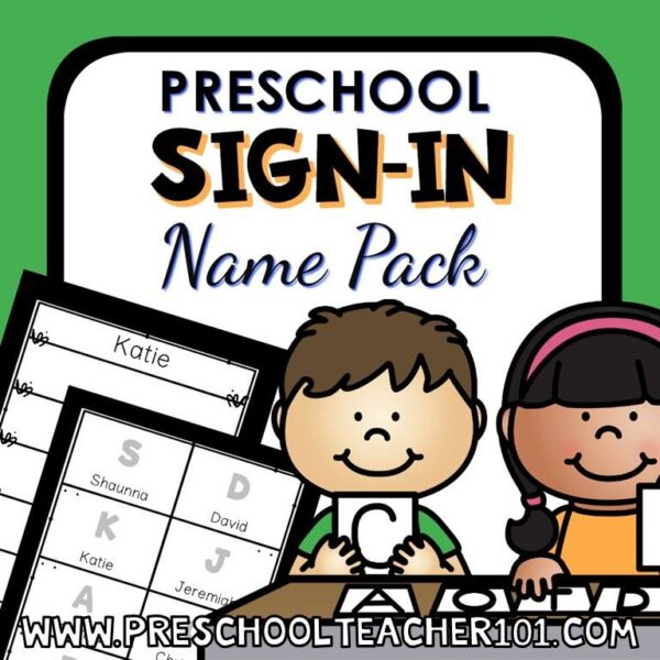 How to Make a Book with Free Printable Preschool Sign in Sheets FunA