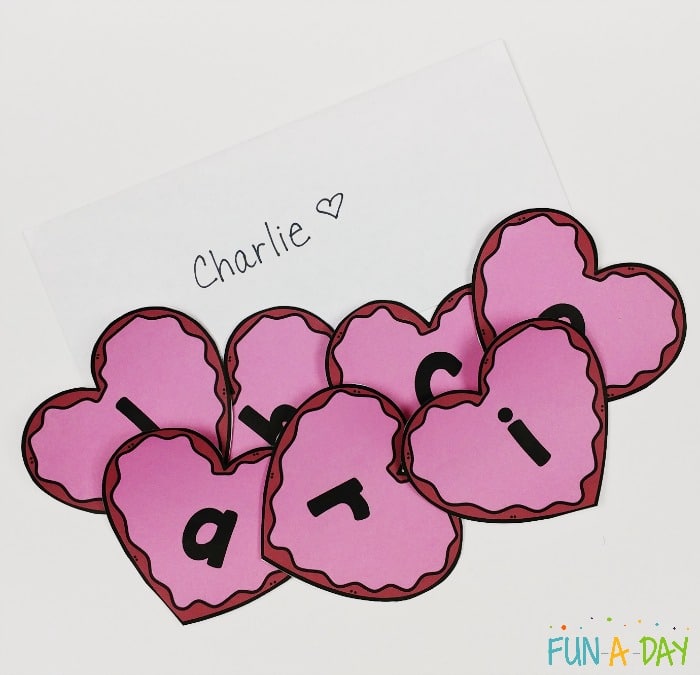 Heart Name Crafts for Preschoolers FunADay!