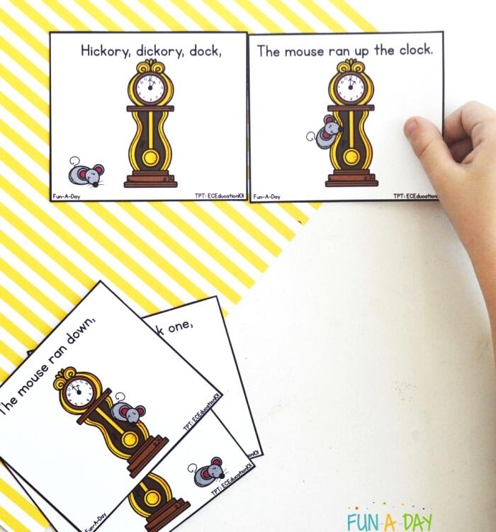 Free Hickory Dickory Dock Printable Sequencing Cards FunADay! Free Hickory Dickory Dock Printable Sequencing Cards FunADay!