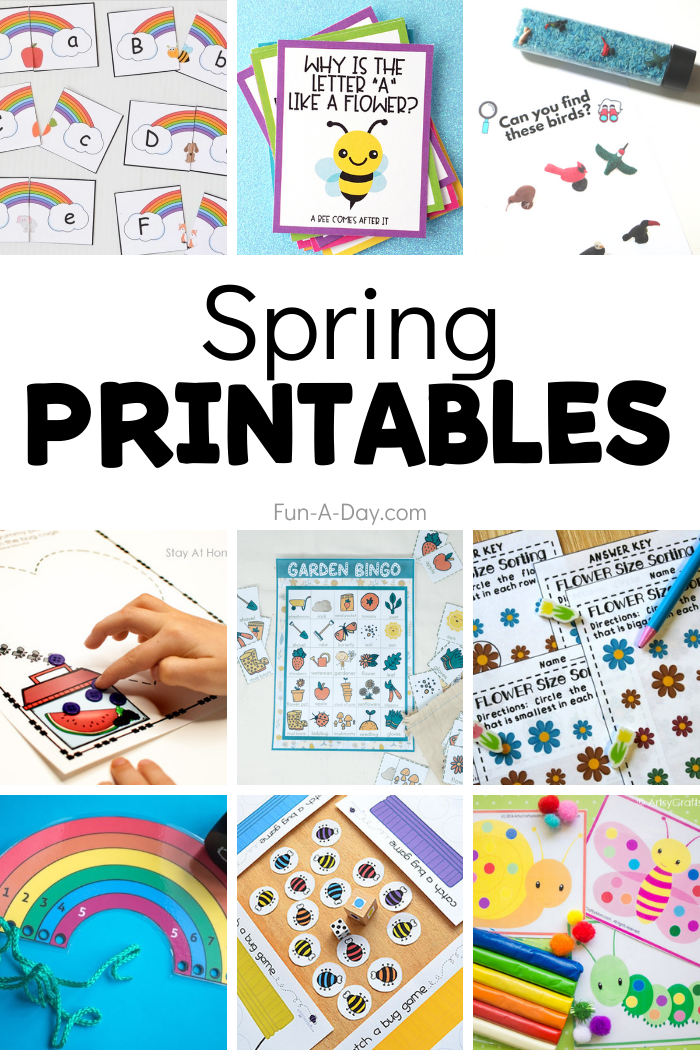 Spring Printables to Engage Little Learners - Fun-A-Day!
