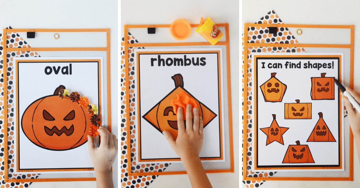 Jack-O-Lantern Shape Mats Free Printable - Fun-A-Day!