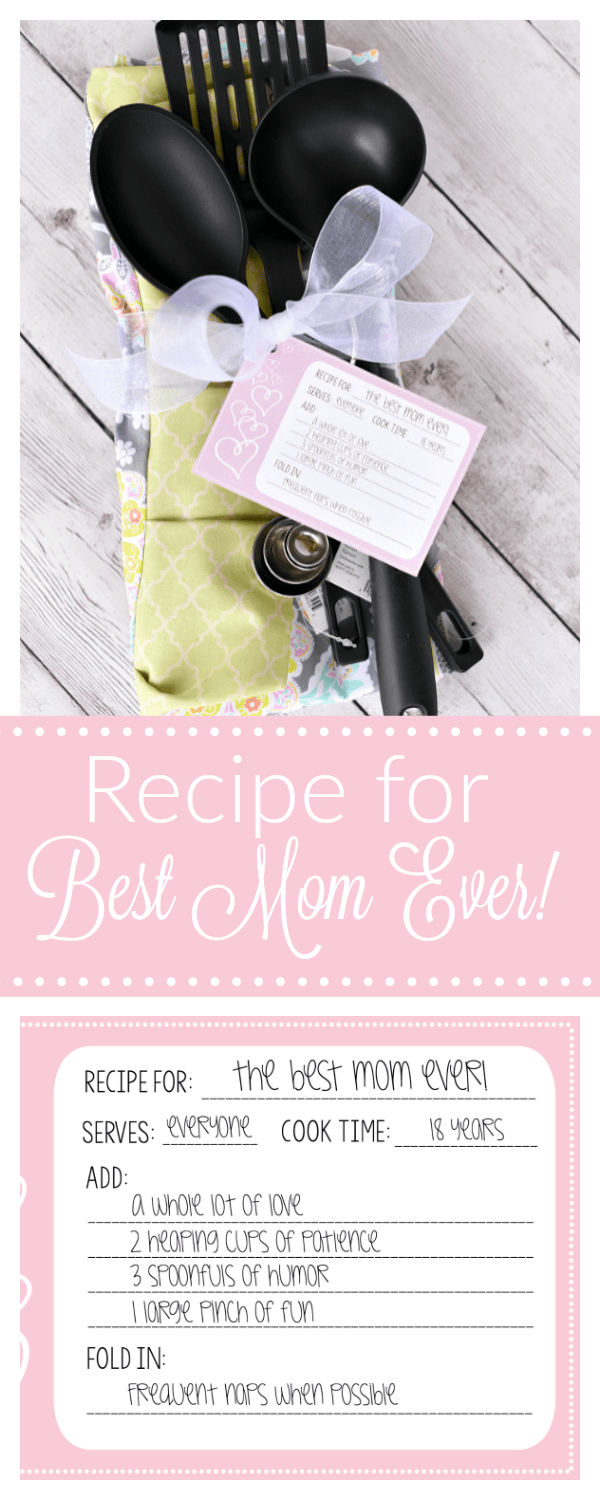 Cute Mother's Day Gift IdeaRecipe for The Best Mom FunSquared