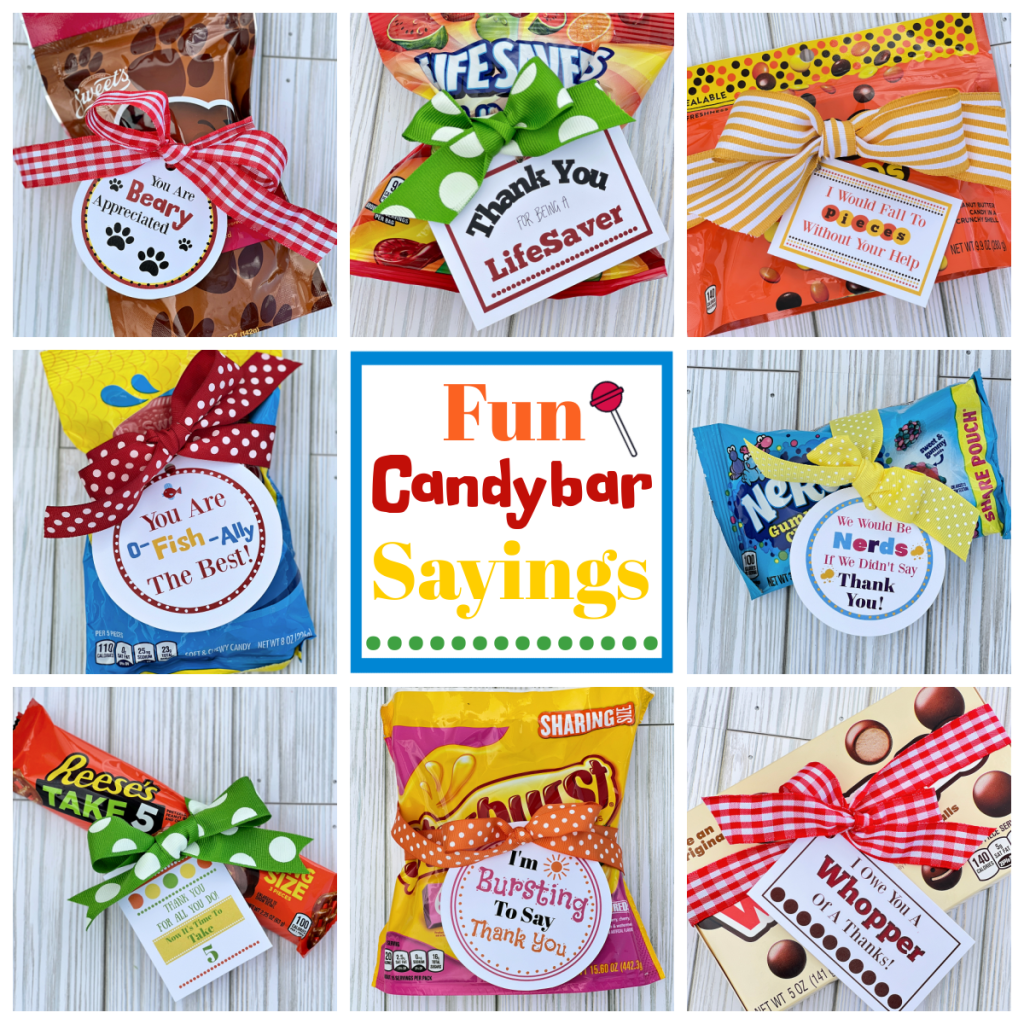 Clever Candy Puns with Printable Tags FunSquared