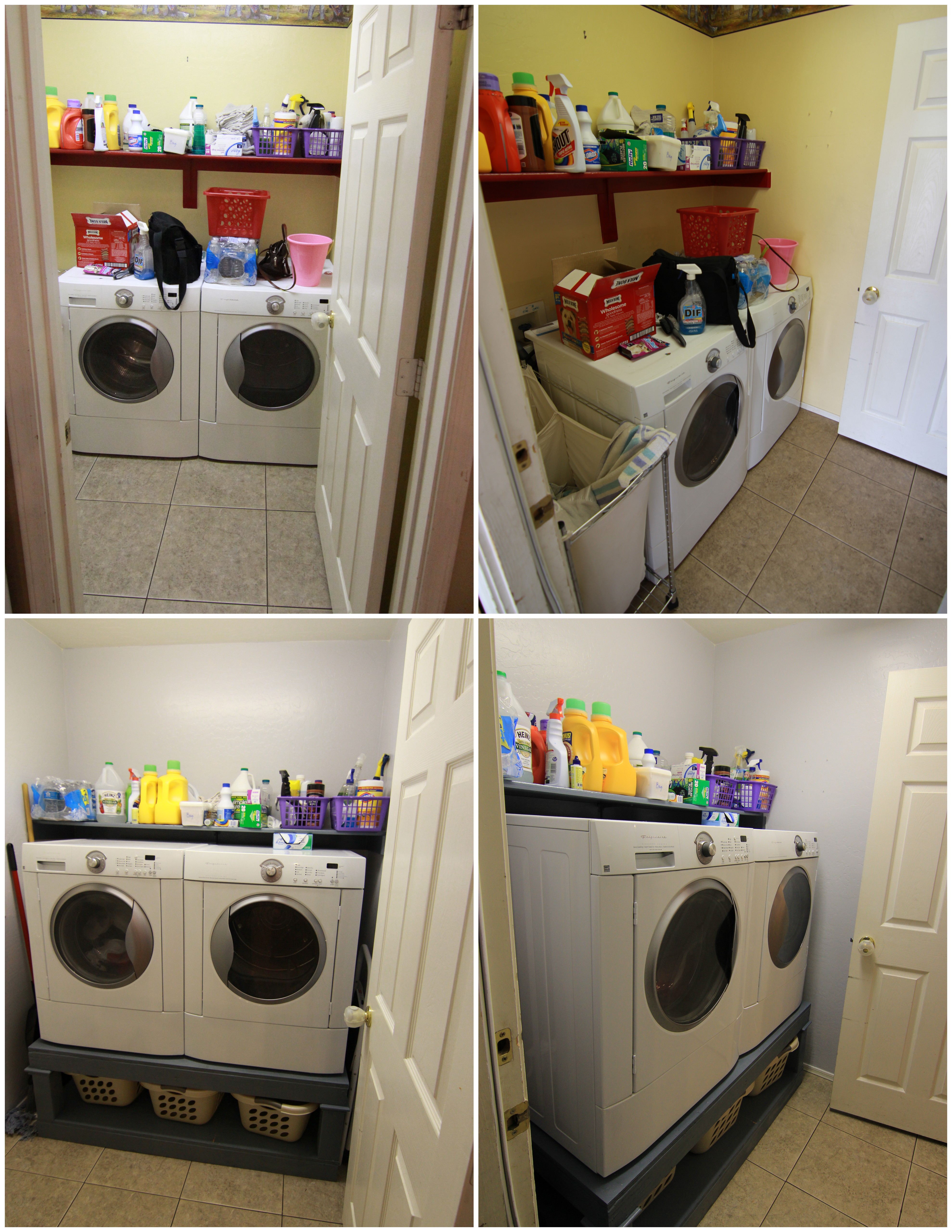 DIY washer and dryer pedestal, small laundry room Fun Family Activities