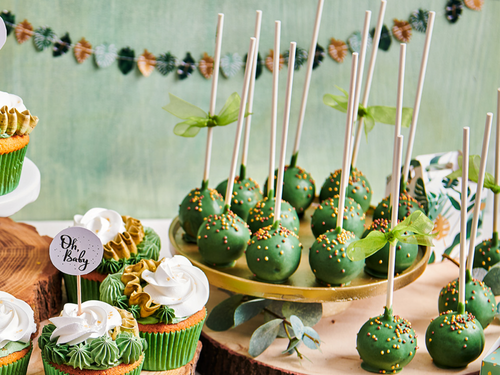Green with gold cake pops FunCakes
