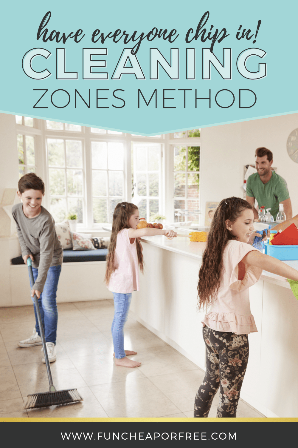 Cleaning Zones Method Daily Chores for Kids! Fun Cheap or Free