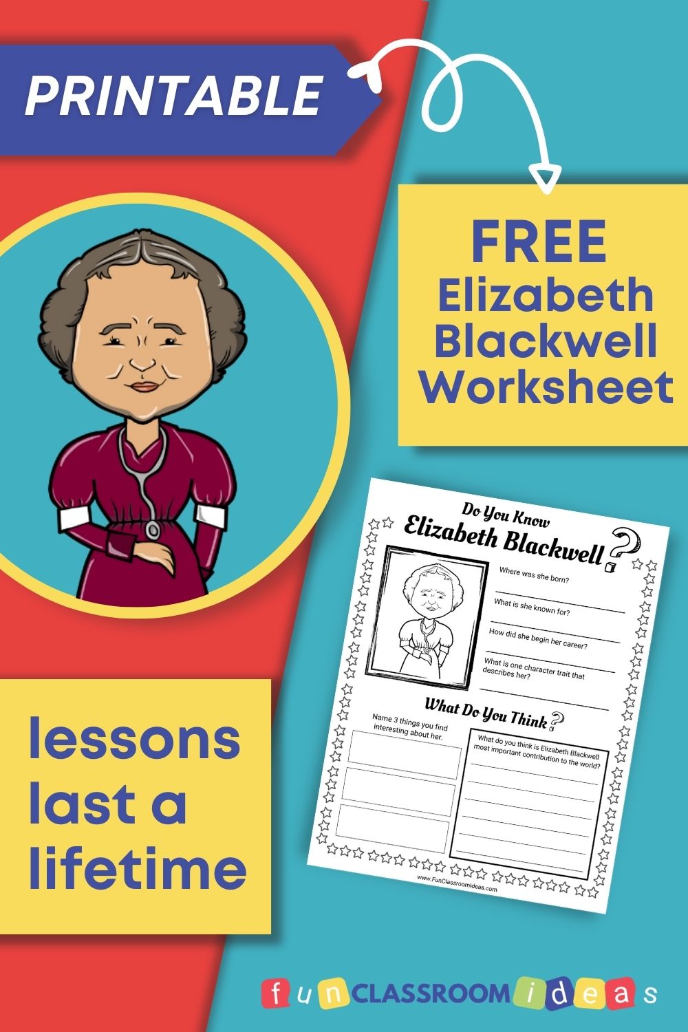 Free Elizabeth Blackwell Worksheet LevelUp Your Worksheets