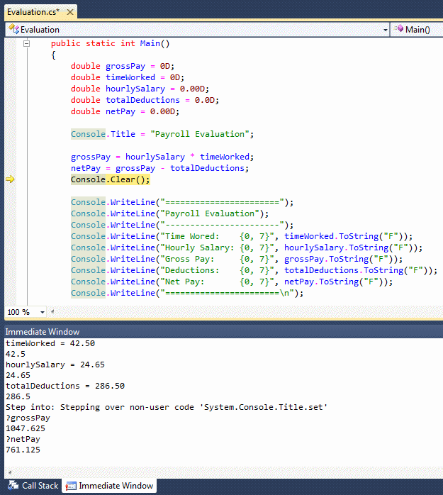 C Errors & Exceptions Options on Debugging