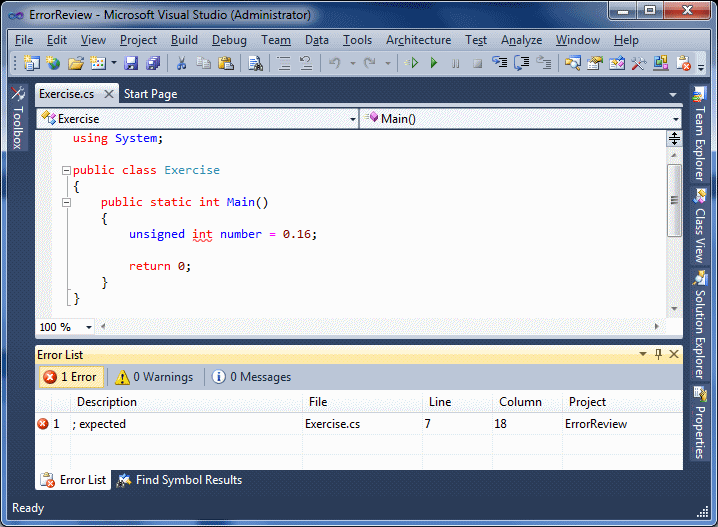C Errors & Exceptions Options on Debugging