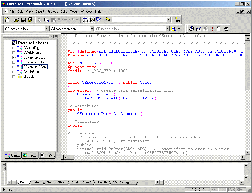 Microsoft Visual C++ Screenshots IDE