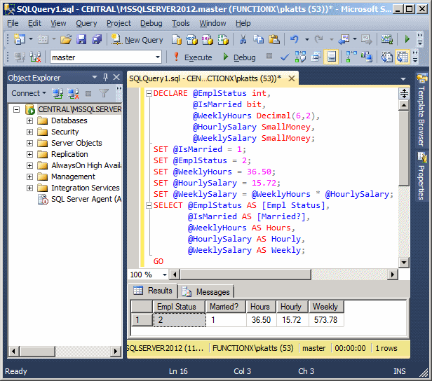 Sql Server 2008 Declare Variable In Function