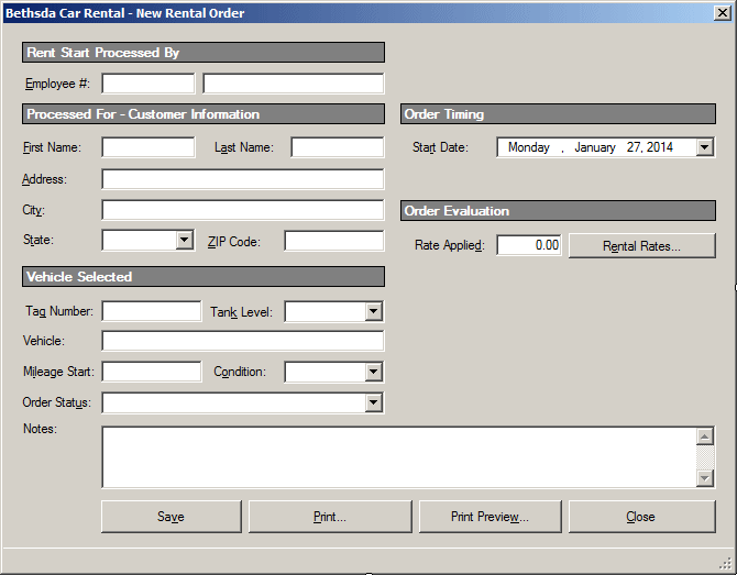 ViewsBased Applications Bethesda Car Rental